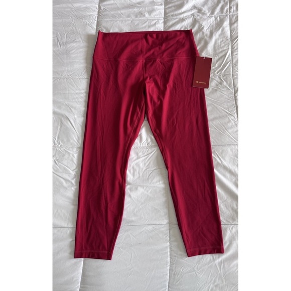 New Lululemon Align HR Pant 25" Size 14 Legging Pant NEW YEAR Gold & Dark Red - Picture 1 of 10